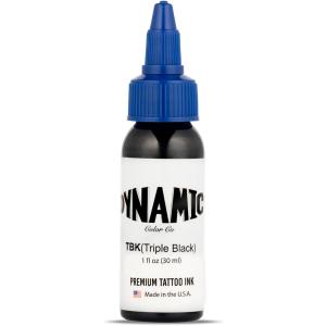 Dynamic Color Co トリプルブラックインクボトル 1オンス 30ml Tattoo タ...