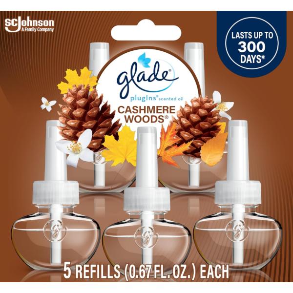 Glade グレード Plugins 芳香剤 詰替用 カシミアウッド 5個入 コンセント式 アロマ ...