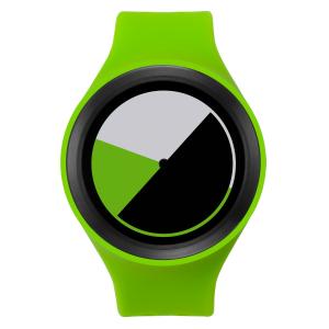 ZEROO ゼロ COLORED TIME 電池式クォーツ 腕時計 [W00104B03SR05] グリーン デザインウォッチ おしゃれ時計｜hachigoten