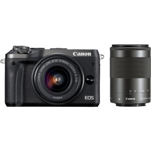 Canon ミラーレス一眼カメラ EOS M6 ダブルズームキット(ブラック) EF-M15-45m...