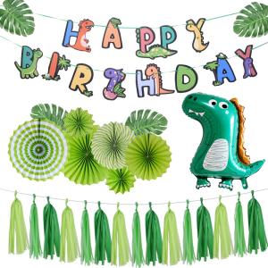 プチプラ 誕生日バルーンセット 恐竜 HAPPY BIRTHDAY コンフェッティバルーン プリントバルーン 男の子 ダイナソー バースデー 風船 飾り ティラノサウルス