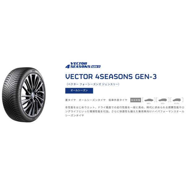 【グッドイヤー】255/35R19 96Y XL ●ベクター フォーシーズンズ ジェンスリー ●1本...