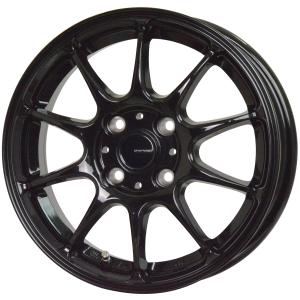 【ホットスタッフ】G.speed G-07 ●14インチ 14x5.0J 4/100 INSET:38 ●メタリックブラック(MBK) ●１本　ジースピード Gスピード 新品 アルミホイール｜hachikko-bu-bu