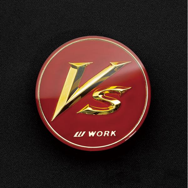 【WORK/ワーク】VS センターキャップ  ●レッド ●４個セット　ブイエス