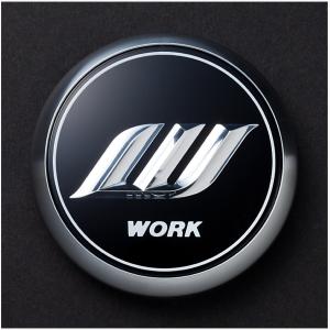 WORK FLAT type W ブラック センターキャップ 4個セット