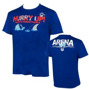 32%OFF【レターパック対応】arena アリーナ HURRY UPアリーナくん Tシャツ (吸汗速乾/UV) ユニセックス  AMURJA50 定価3,960円(税込)｜hachimorisports