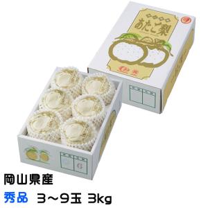 梨 あたご梨 秀品 3〜9玉 3kg 岡山県産 JAおかやま 愛宕梨 ナシ なし ギフト