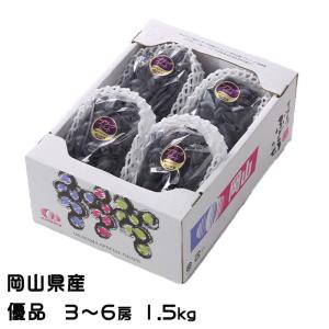 ぶどう ブラックビート 優品 3〜6房 1.5kg 岡山県産 ＪＡおかやま ギフト 葡萄 ブドウ
