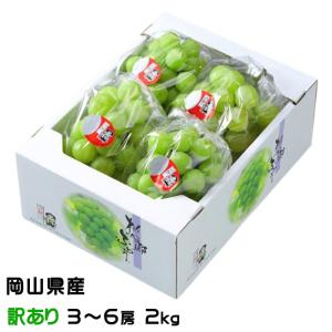 [訳あり]岡山県産桃太郎ぶどう 2房 ぶどう 桃太郎ぶどう 風のいたずら ちょっと訳あり 3〜6房 2kg