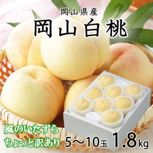 桃 岡山白桃 ちょっと訳あり 5〜10玉 1.8kg 岡山県産 ＪＡおかやま もも モモ お中元｜hachiya-fruits