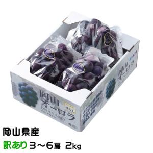 ぶどう オーロラブラック 風のいたずら ちょっと訳あり 3〜6房 2kg 岡山県産 ＪＡおかやま 葡萄 ブドウ
