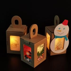 ランタン 段ボール工作 ダンボール LEDライトの詳細画像1
