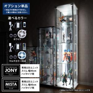 地球家具 [オプション] ガラスコレクションケースJONY/MISTA スリム 幅