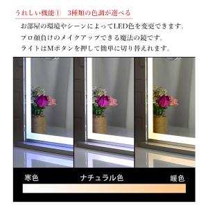 女優ミラー 全周LED 幅72cm 高さ56c...の詳細画像2