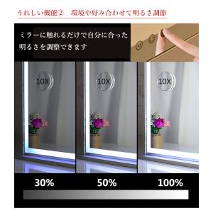 女優ミラー 全周LED 幅72cm 高さ56c...の詳細画像3