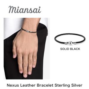 Miansai ミアンサイ ブレスレット メンズ  Nexus Leather Bracelet,Sterling Silver