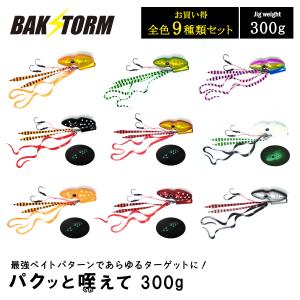 パクッと咥えて 全種9個セット タイラバ 300g BAKSTORM バクスト ヘッド ネクタイ オフショア ジギング ルアー 釣り 釣具 つり具