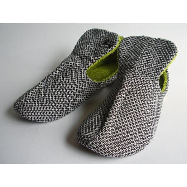 Bero Room Shoes ・ハネルベロ付ルームシューズ (織り柄)