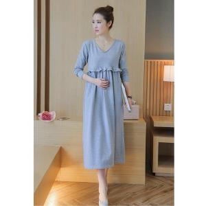 マタニティ 服 授乳口付き ロング ワンピース 妊婦 ファッション 春夏秋冬 フリル 産前産後 伸縮 ルームウエア 013 Beach Blvd 通販 Yahoo ショッピング