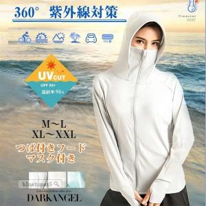 送料無料 uvカットパーカー レディース 涼しい 冷感 夏 大きいサイズ フード付き 日焼け防止 首 フェイスカバー ネックカバー