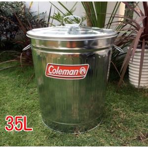 ブリキバケツ ごみ箱 ゴミ箱 35l フタ付き おしゃれ コールマン マーキュリー アメリカン アメリカンガレージ テント ランタン チェア テーブル ウィルマート