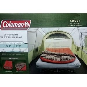 コールマン シュラフ 寝袋 シュラフ　二人用　スリーピングバッグ レッド Coleman 2-person sleeping bag コストコ カークランド｜hafaadaimall