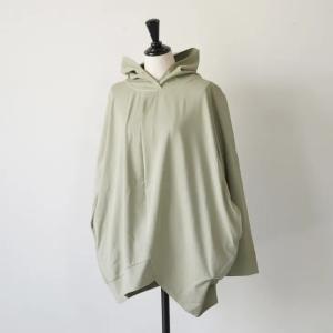 T.Tutie (ティードット) | コットンソロナジャージーボールフーディー (moss green/white) | トップス パーカー 接触冷感 吸水速乾 UVカット