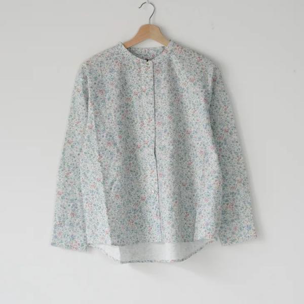 T.Tutie (ティードット) | コットンリネンフラワープリントプルオーバー (ブルー) | ト...