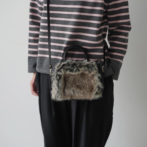 REN | マイクロボストン2way イエティ (black + silver) | ショルダーバッ...