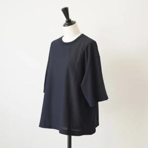 lelill (レリル) | THE ハイテク BASIC T (navy/off white/green) size 38 | トップス Tシャツ 吸水速乾 接触冷感