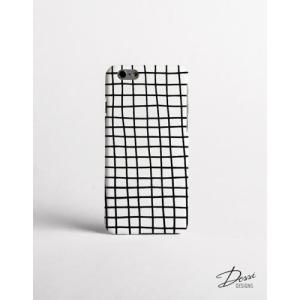 DESSI DESIGNS | CROSS STRIPES / GRID (white) | iPhone 13ケース スマホケース アイフォン｜hafen