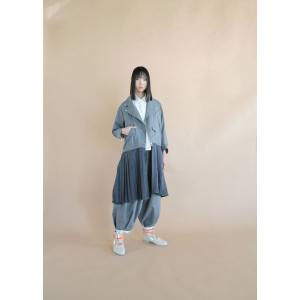 bedsidedrama (ベッドサイドドラマ) | Rider pleats coat (gray...