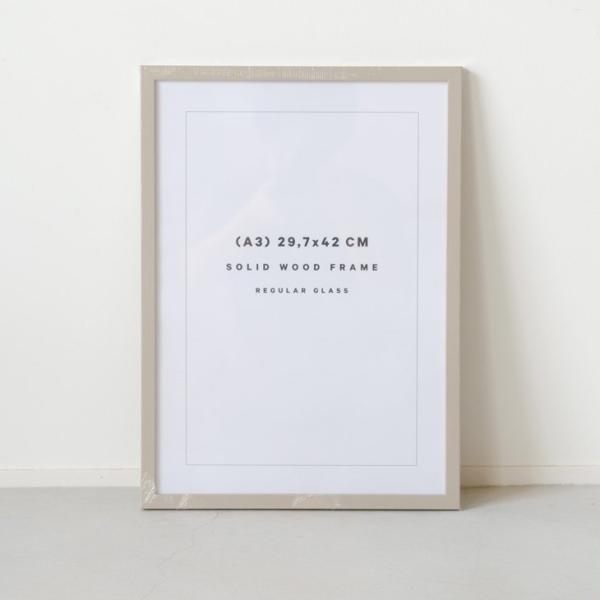 POSTER &amp; FRAME | SOLID WOOD FRAME (cashmere grey) ...