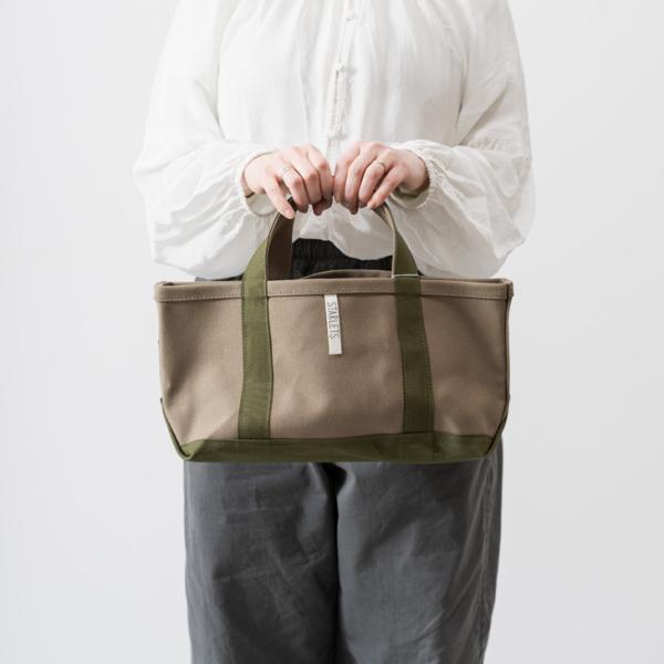 STARLETS | 星プリントトートバッグ (khaki) | Sサイズ【スターレッツ ミニキャン...