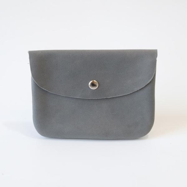STARLETS | レザーカードケース コイン入れ (grey) | カード入れ 財布 おしゃれ