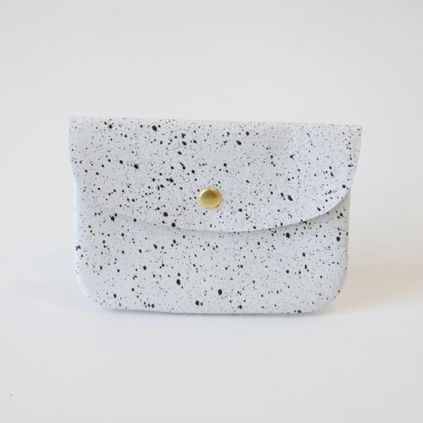 STARLETS | レザーカードケース コイン入れ (paint black) | カード入れ 財...