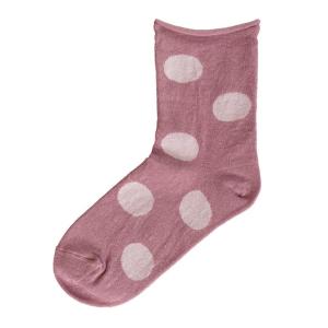 Homie (ホミー) | Cotton Linen Dot Socks (pink) | 靴下 ソックス 可愛い お洒落｜hafen