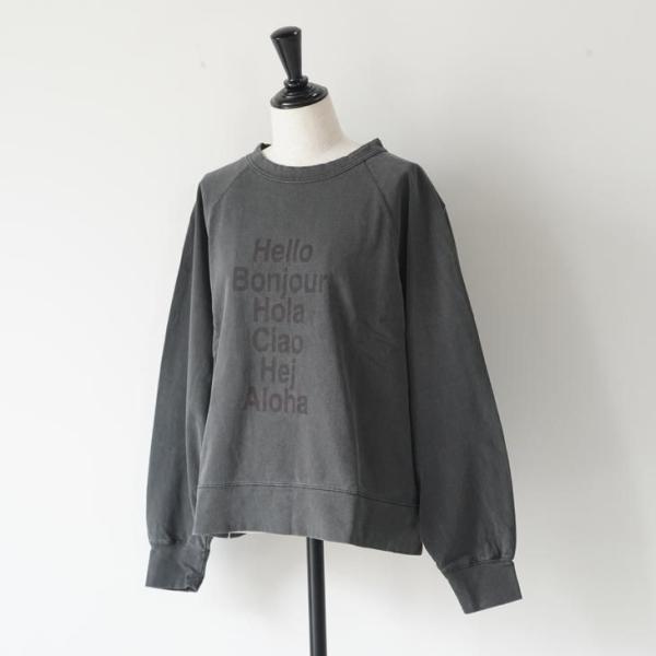 FILUM | ピグメント加工ドルマンPO (ブラックxオレンジ) | トップス プルオーバー