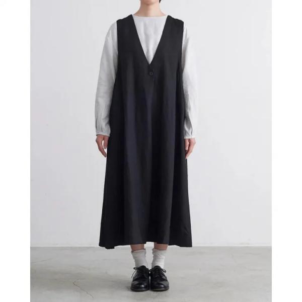 HEAVENLY (ヘブンリー) | HEAVY LINEN JUMPER SKIRT (black...