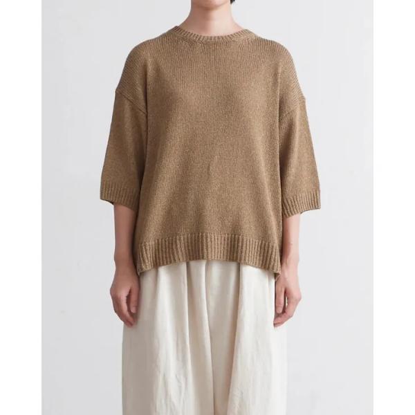 HEAVENLY (ヘブンリー) | LINEN MIX KNIT PULLOVER (mocha)...