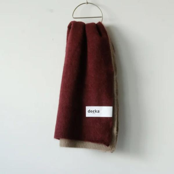 decka -clothing- | Knitted Scarf | Bicolor (red×ec...