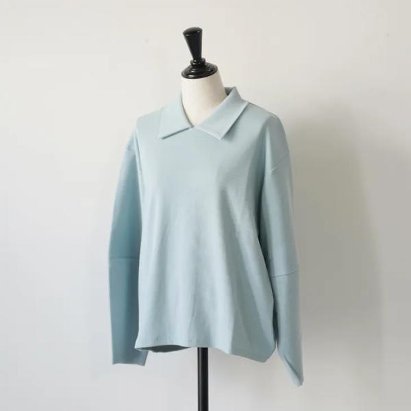euphoric' (ユーフォリック) | Collared Rib tops (light blu...