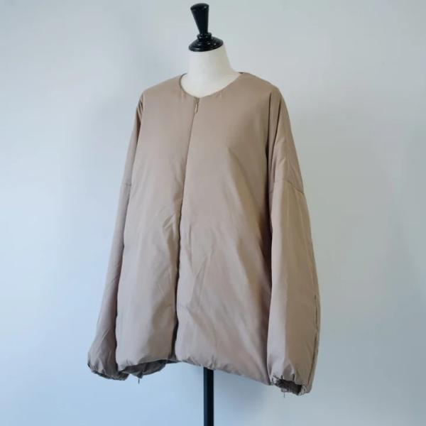 miffew (ミフュー) | NO COLLAR OVER DOWN JACKET (beige)...