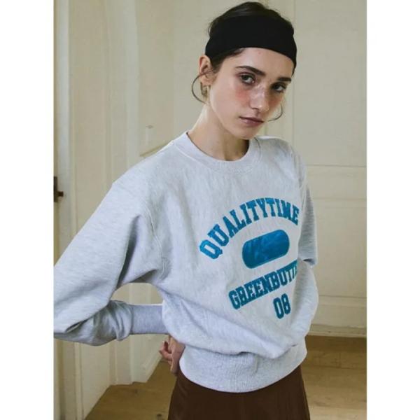GREEN BUTTER (グリーンバター) | Patch Crop Sweatshirt (l/...