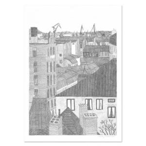 FINE LITTLE DAY | RABBIT WITH SMALL HAT アートプリント/ポスター