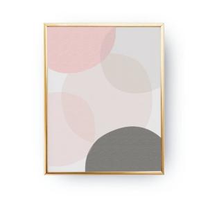 LOVELY POSTERS | PINK GRAY PASTEL CIRCLES PRINT | A3 アートプリント/ポスター｜hafen
