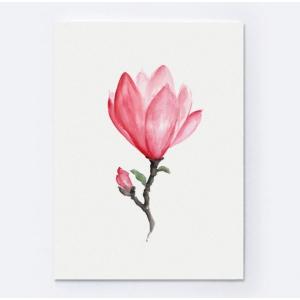 【ネコポス送料無料】COLOR WATERCOLOR | Magnolia Art Print #1 | A4 アートプリント/ポスター｜hafen