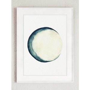 COLOR WATERCOLOR | Half Moon Art Print #3 | A3 アートプリント/ポスター｜hafen