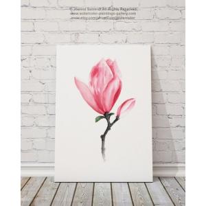 COLOR WATERCOLOR | Magnolia Art Print #3 | A3 アートプ...