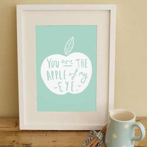OLD ENGLISH CO. | APPLE OF MY EYE PRINT (WHITE/DUC...